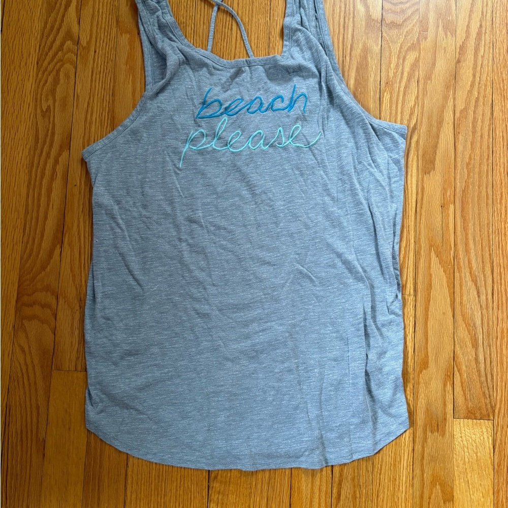 Xhilaration Blue and Gray Sleeveless beach cover up